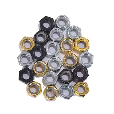 Double-up longboard skateboard bracket Side female lock wheel nut Four-wheel skateboard accessories Side female hardware Inch non-standard M8