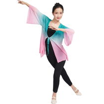 Chinese teacher classical body rhyme dance clothes Adult female practice clothes Dance clothing practice clothes National dance gauze clothes