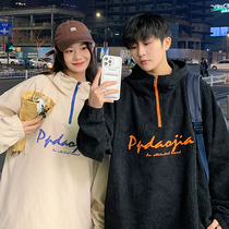 2022 Spring Dress Men And Women Zipper Printed Loose Necropolis Academy Wind Lovers Light Core Suede Pure Color Tandem Hat Jacket Head Jacket