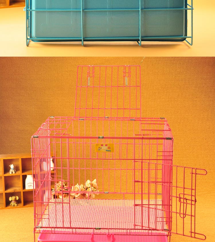 Chó lồng dây gấp mèo lồng chó hàng rào vật nuôi thỏ lồng Teddy chó lồng nhỏ vừa và lớn lồng chó - Cat / Dog hàng ngày Neccessities bình nước gắn chuồng