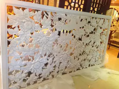 Solid wood carved density board carved carved pendant features wood carved screen door can be customized