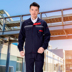 Quần yếm dài tay phù hợp với nam mặc mùa thu đông quần vải nam Bộ đồ