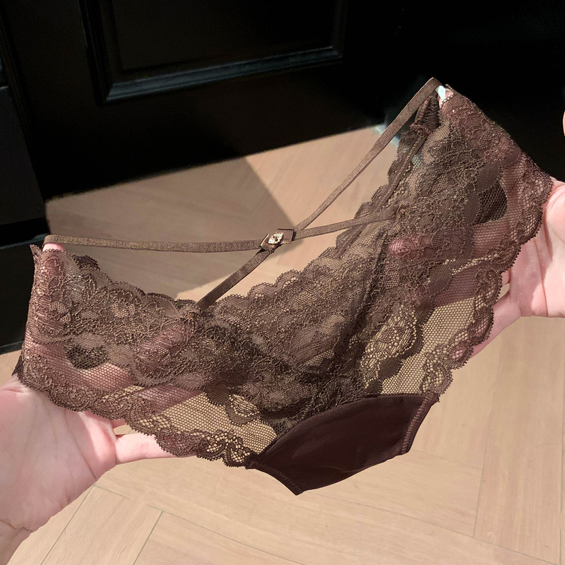 High-End, Sexy and Alluring French Romantic Hollow-Out Thin Strap Lace Panties for Women, 2026 New Pure Desire Triangle Panties High-End, Sexy and Alluring French Romantic Hollow-Out Thin Strap Lace Panties for Women, 2026 New Pure Desire Triangle Panties