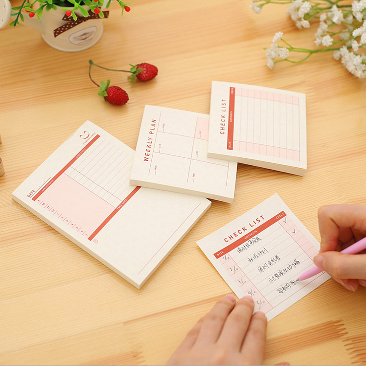 Korean Stationery Ripping Office To-do Items Little Benson Work Plan Memo Desktop schedule Convenience Stickup