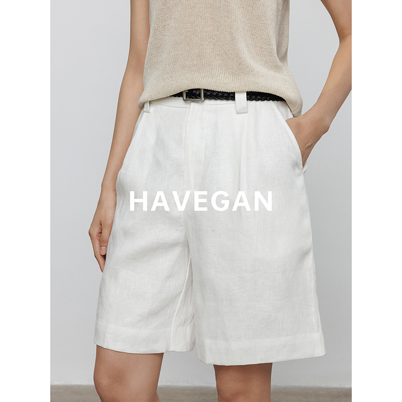Havegan/Summer Loose Linen Casual Pants for Women, Five-Point Shorts with a Relaxed Feel, Versatile for Commuting, Lazy Shorts Havegan/Summer Loose Linen Casual Pants for Women, Five-Point Shorts with a Relaxed Feel, Versatile for Commuting, Lazy Shorts
