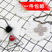 Natural stone marble sheet Cosmetic Jewelry Pad Jewelry Pendulum cups Mat Photographic Props Shooting Background