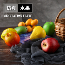 Simulation fruits and vegetables ins Apple grape Mango Orange Pear Net Red live food photo shoot photography props