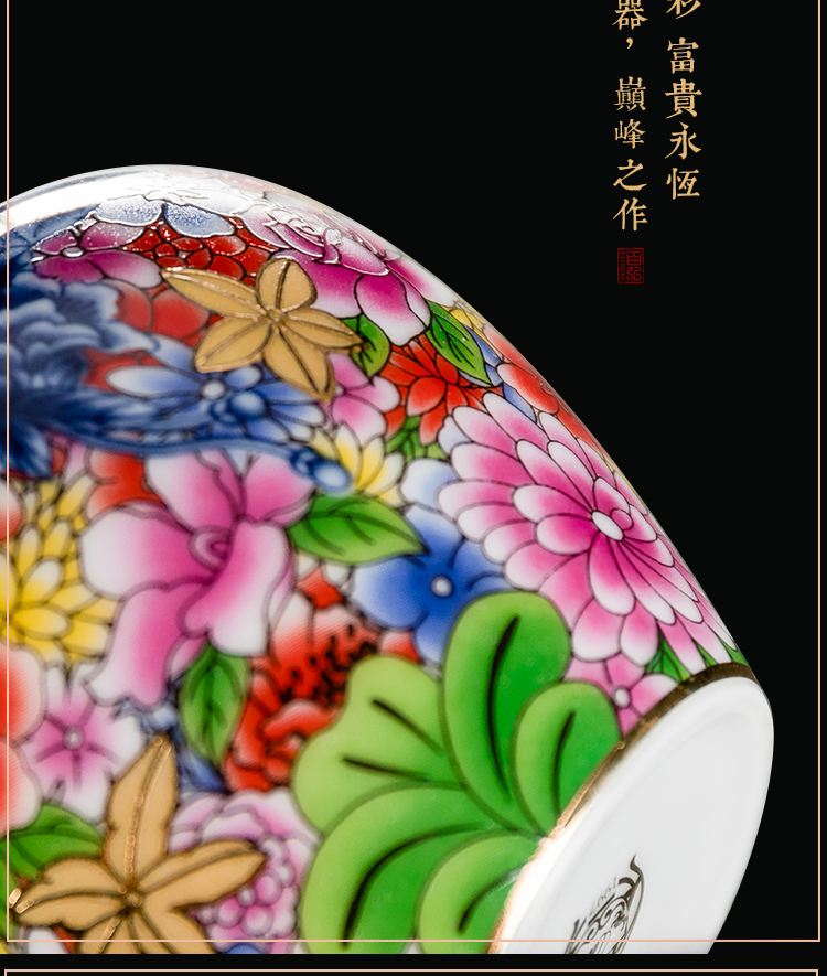 Imitation enamel see colour on flower ceramic teapot kung fu tea set the see colour blue and white porcelain enamel teapot single pot by hand