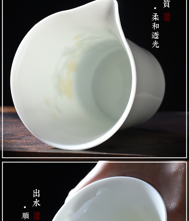 Hand - made pomegranate peach loquat jingdezhen ceramic fair keller kung fu tea set Hand - made points and a cup of tea is tea sea