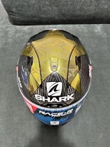 Shark latest black gold big tail helmet