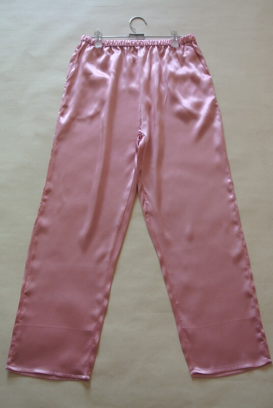 Silk Trousers, Casual Pants, Summer Bestseller, This Model Has Pockets on Both Sides, Heavy Leather Red, Comfortable, Highly Recommended