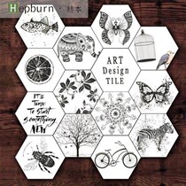 Jin Obo Ceramics 20*23 Hexagon Brick Flower Kitchen Hall Restaurant Wall Tiles