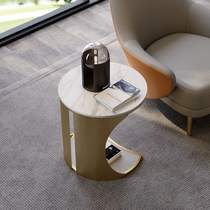 Rock board coffee table side few combination Italian minimalist creative square stainless steel living room sofa corner designer corner