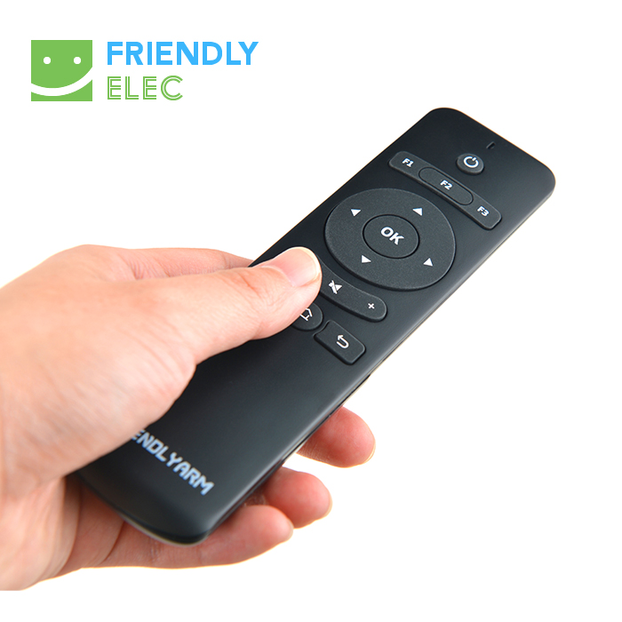 The friendly RC-100 IR Remote control fits the NanoPi NanoPC RK3399 android development board