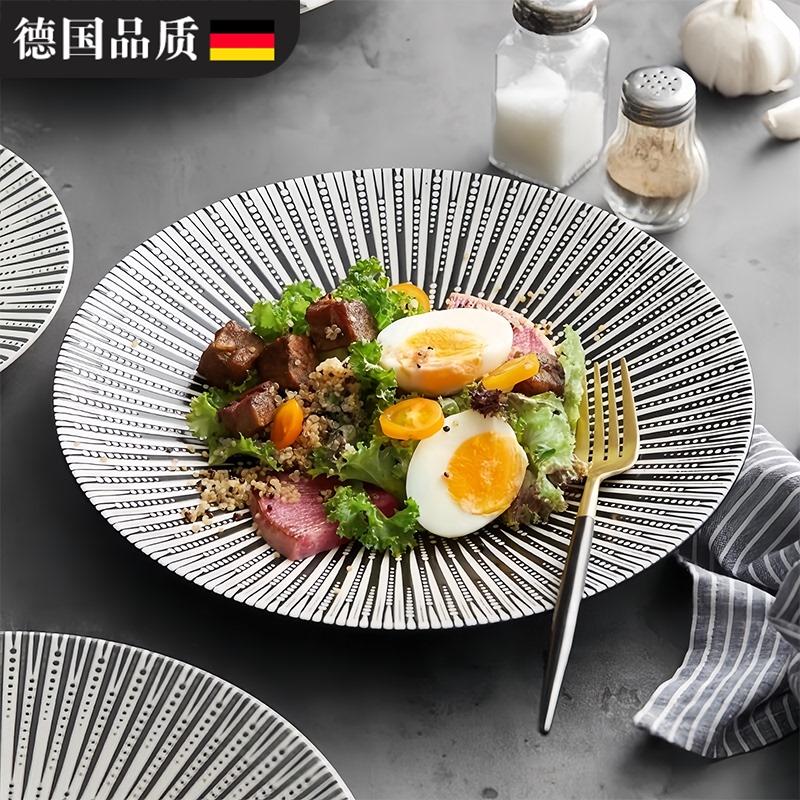German Craftsmanship, High-End Feel, New Style Western-Style Dinner Plates, Light Luxury Hotel Pasta Plates, Nordic Style, High Aesthetic Value, Creative Tableware