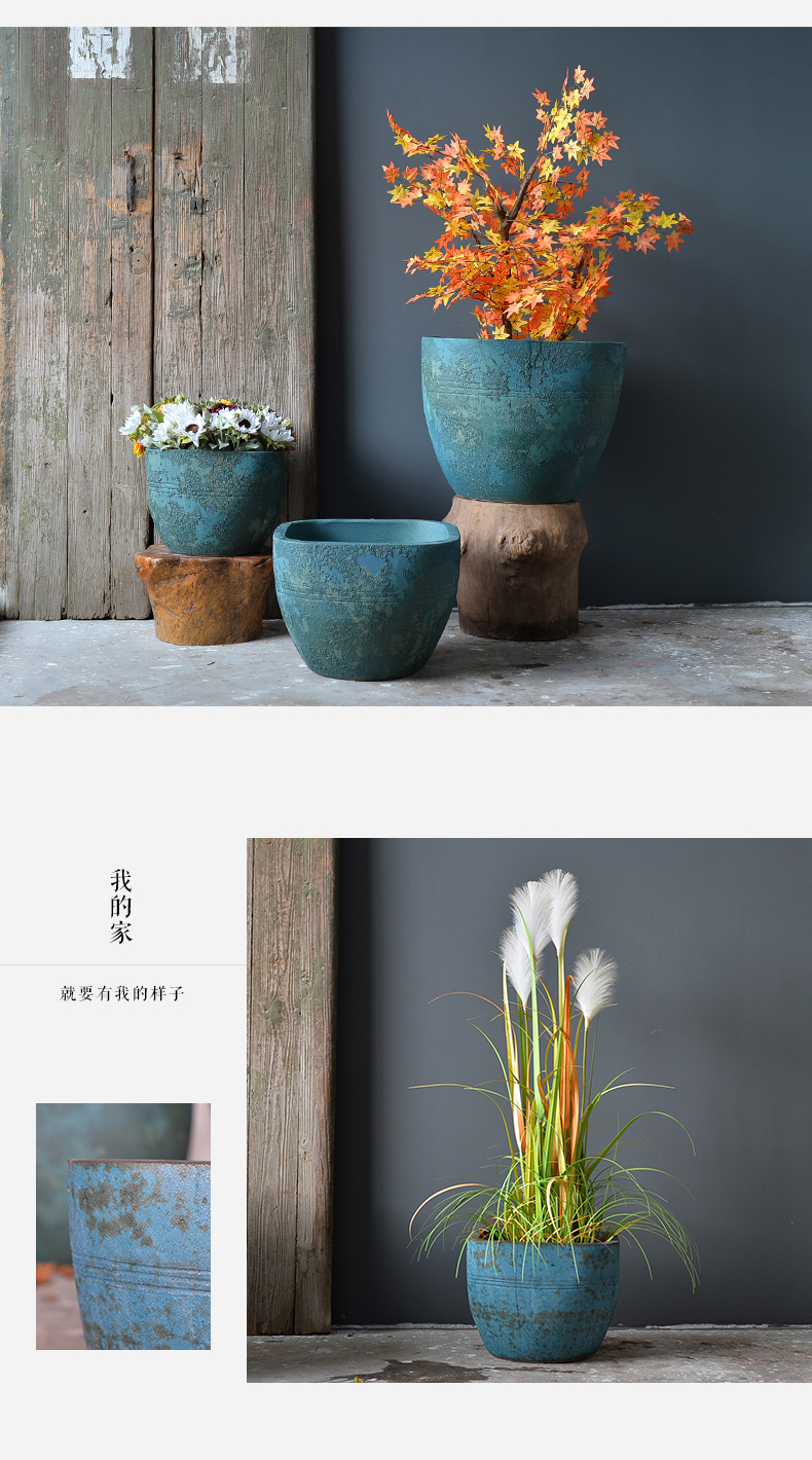 Jingdezhen ceramic aquarium fish square extra large circular feng shui living room the tortoise landscape water furnishing articles