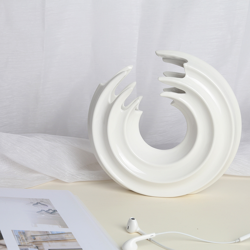 Nordic ceramic furnishing articles sitting room of I and contracted creative round white wreath household act the role ofing is tasted the minimalist porch