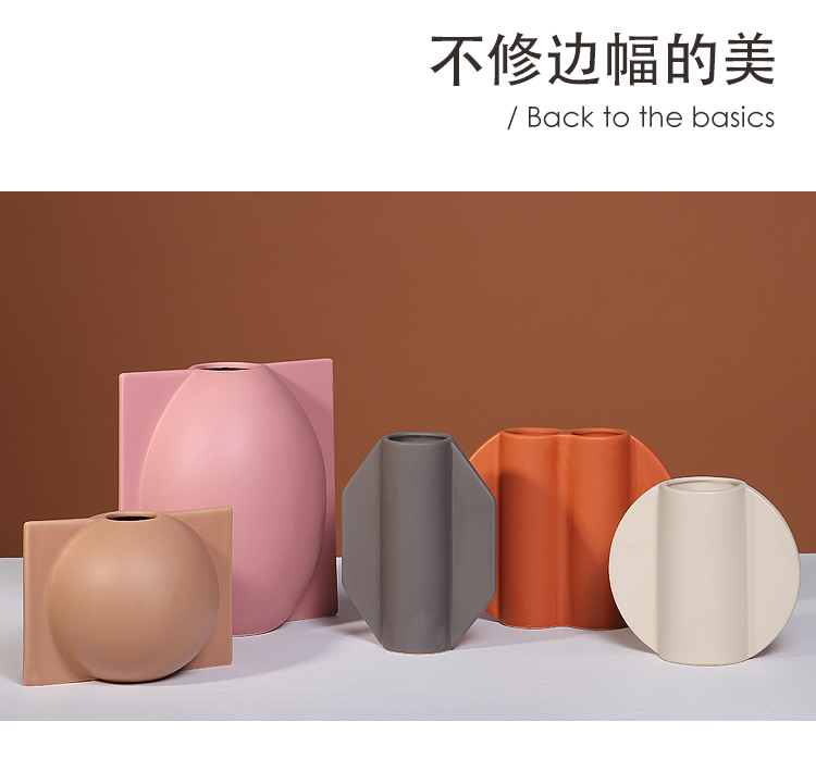 Morandi color ceramic vase color frosted inferior smooth sitting room place the dried flower arranging flowers ins boreal Europe style