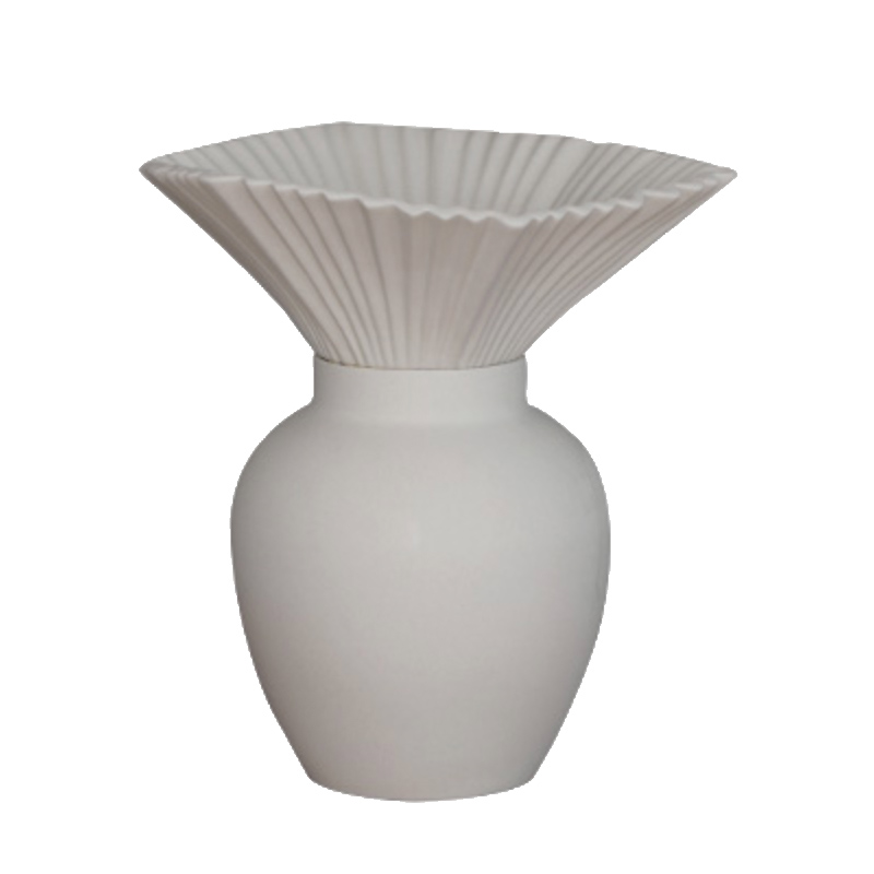 Nordic creative ceramic vases, flower arrangement sitting room mesa, dried flower flower, white drawing I and contracted household furnishing articles