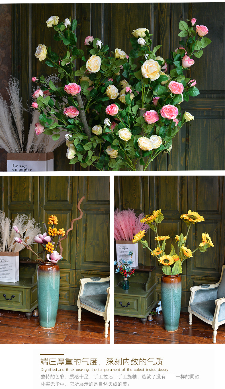 Jingdezhen ceramic vase vase sitting room porch place flower arrangement of Chinese style of large vases, sitting room hotel decoration