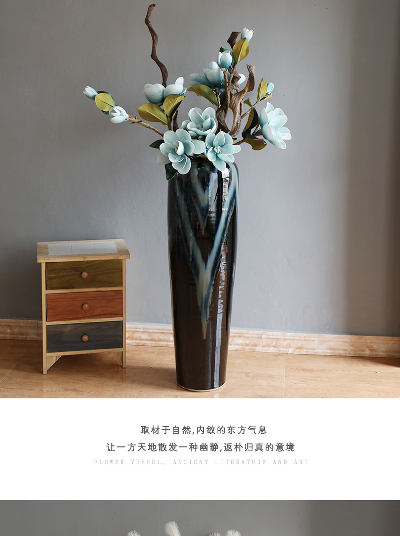 Modern contracted jingdezhen ceramic vase furnishing articles sitting room ground European new Chinese vases, flower arranging furnishing articles