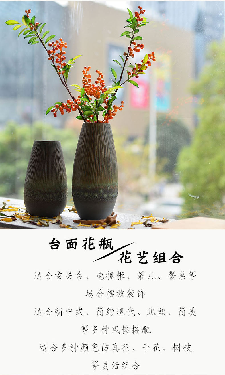 New Chinese style ceramic floret bottle mesa contracted and I up sitting room simulation of dry flower arranging creative flower flower furnishing articles