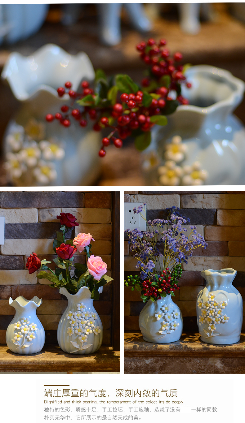 Mesa ceramic vase furnishing articles European ikebana sitting room decoration ideas decorated hotel villa rural dry flower suit