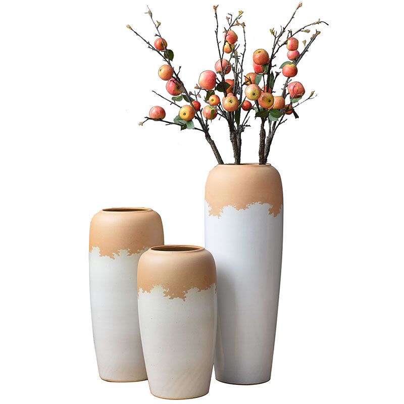 Large ceramic vase landed flower arrangement sitting room hotel furnishing articles European rural dried flowers, contracted and I ins decoration