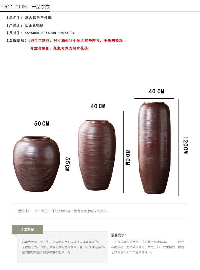 Jingdezhen ceramic vase big sitting room hotel villa furnishing articles be born flower POTS of new Chinese style decoration decoration