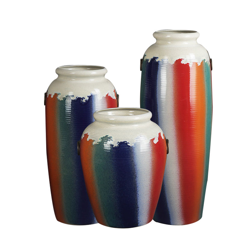 Large ceramic vase American ground flower arranging hotel restaurant covers I sitting room porch decorate household furnishing articles