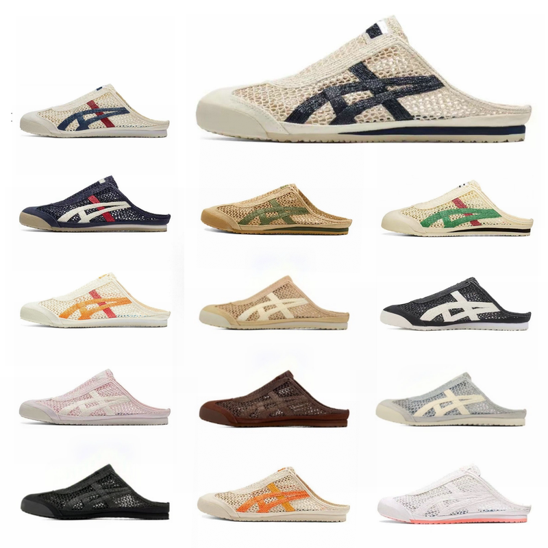 Summer Hot Item! Classic Tiger Slip-On Half-Sandals for Men and Women, Trendy Woven Casual Closed-Toe Sandals