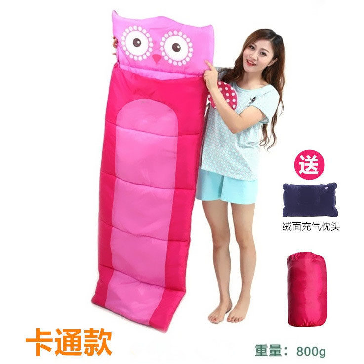 Arctic wolf single waterproof outdoor children's primary school students spring and summer cotton kick-proof baby thickening lunch break camping sleeping bag