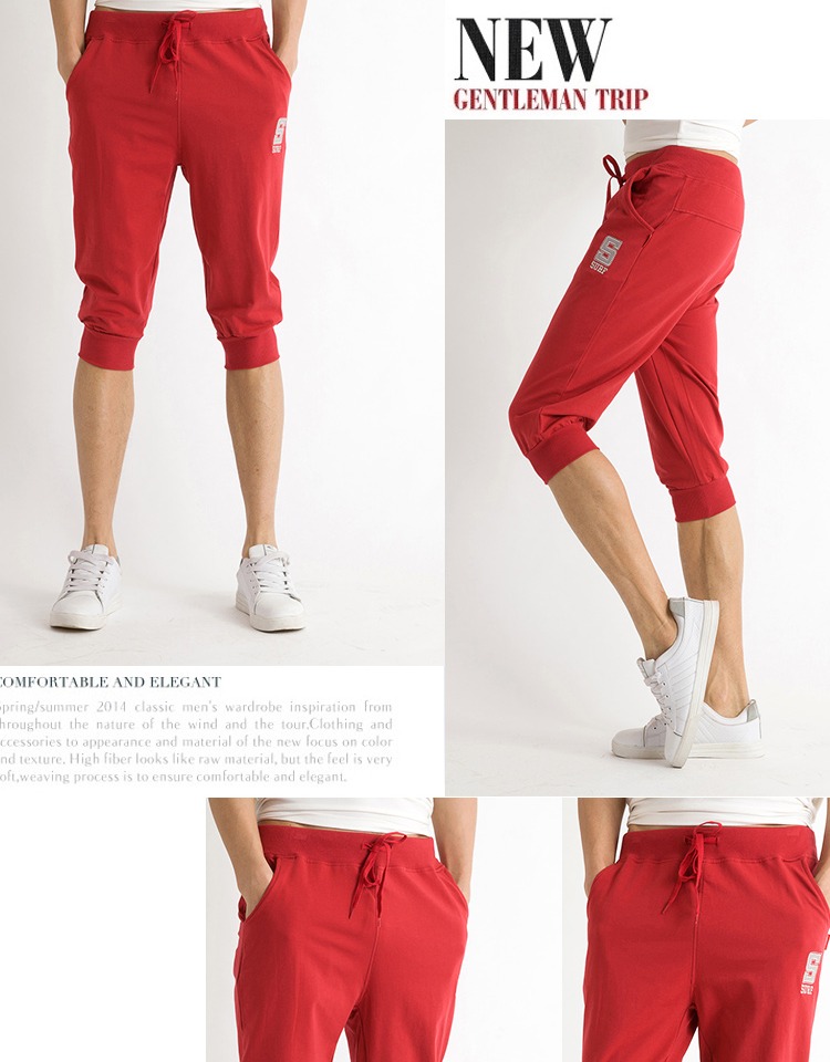 Quần cotton cắt cạp quần thể thao quần legging 7 quần tây giải trí quần short lỏng XL quần âu nam đẹp