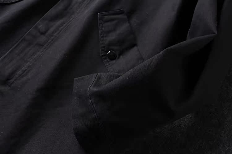 Áo gió dài nam thanh niên mùa thu đông Phiên bản Hàn Quốc của xu hướng tự trồng đứng cổ áo cotton giặt áo khoác nam quần áo áo gió phản quang