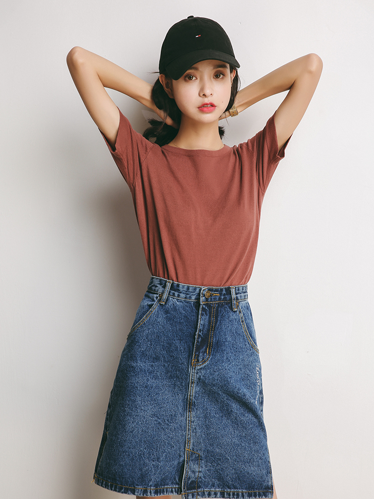 Mùa hè retro nghệ thuật mỏng áo len cổ tròn kéo dài đơn giản rắn màu lỏng lẻo tay áo sinh viên áo thun áo khoác cardigan