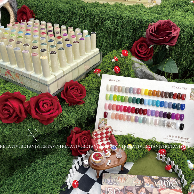 Reta Vivi 【Alice in Wonderland】80 Color Bottle Nail Gel Polish Nail Art Gel No. 41-80