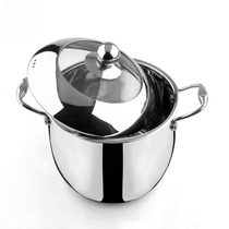 Shunfa kitchen barbe-shaped pan 22cm deep soup milk pan without coating composite bottom 304 stainless steel induction cookers gas