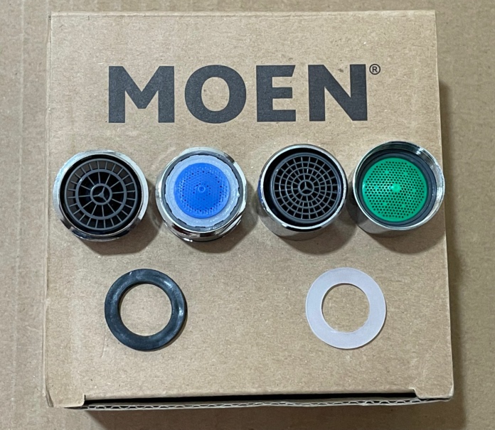Moen Kitchen Basin Shower Faucet with Internal and External Threads, Splash-Proof Filter, Spout Extension, Aerator Moen Kitchen Basin Shower Faucet with Internal and External Threads, Splash-Proof Filter, Spout Extension, Aerator