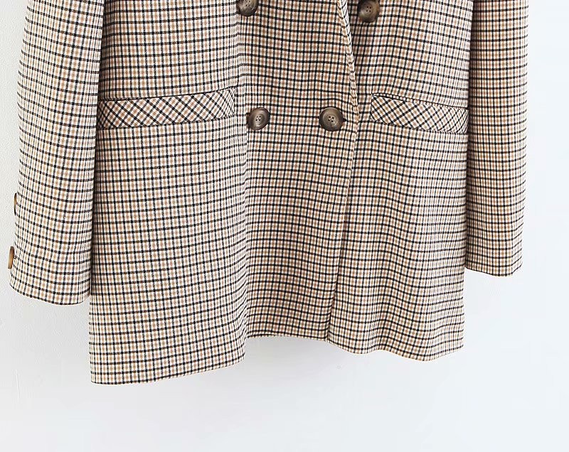 Mùa thu mới TRF Women Ve áo dài tay áo kẻ sọc hai dây Blazer Top 07756013712 - Business Suit đầm dài qua gối cho tuổi trung niên