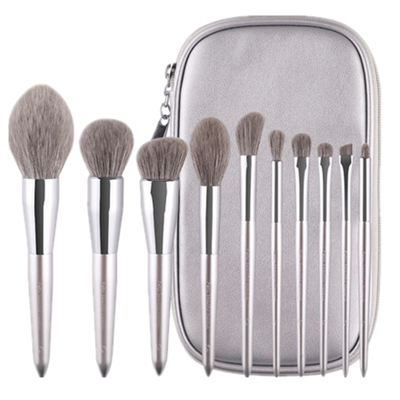 Softener, brush, face blush, eye shadow, 10 pieces