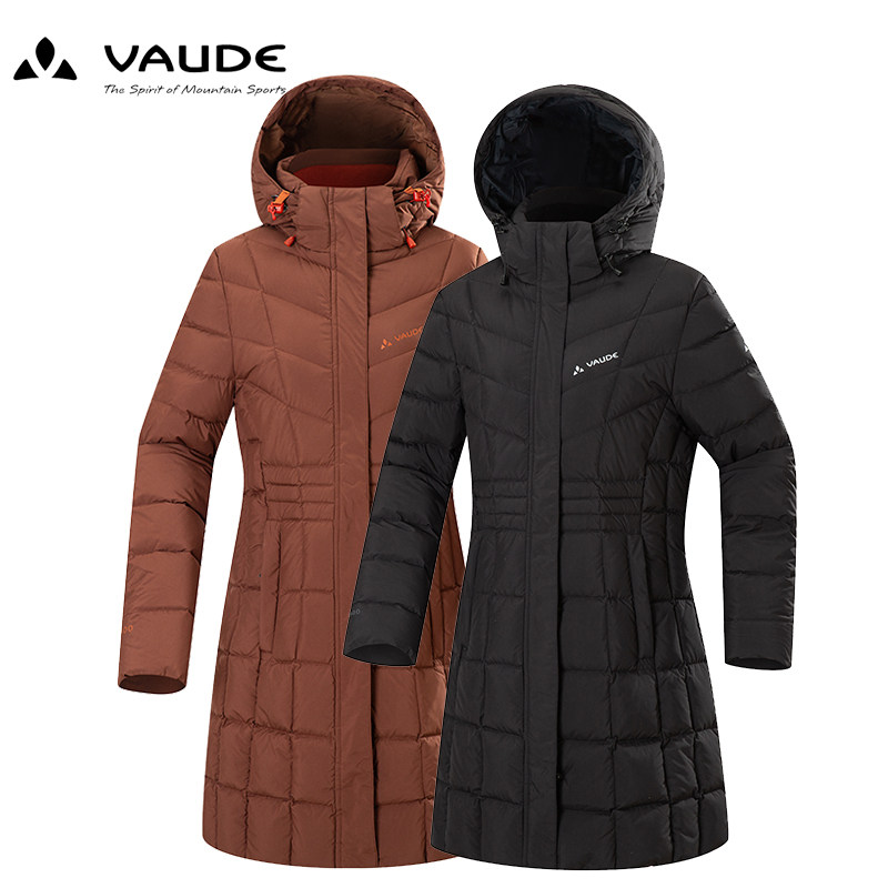 VAUDE 1526101 female long version windproof and warm white goose down duvet jacket 800 fluffy