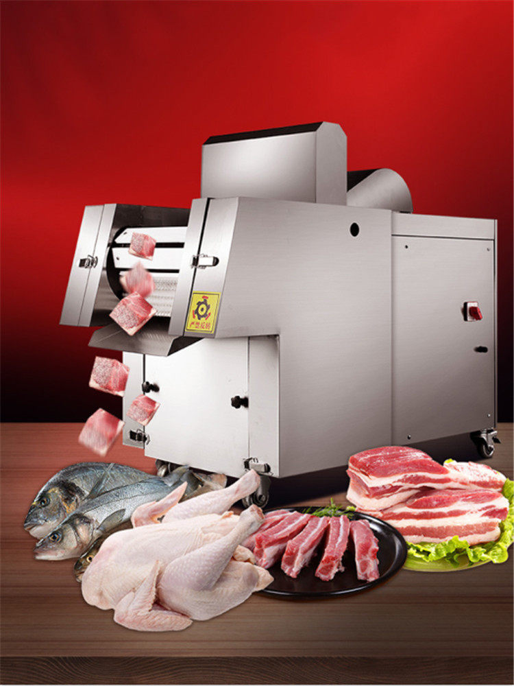 Xuzhong Automatic Chicken Machine Cutting Machine Commercial Cafeteria Meat Cutting Machine Frozen Frozen Fish Duck Stainless Steel Electric Choping Machine