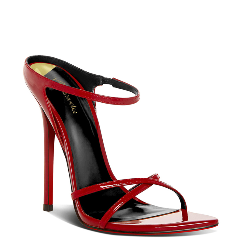 Sexy Pointed-Toe Red-Soled High-Heeled Shoes for Women 2026 Summer New Red Stiletto Sandals for Women Cross-Strap Slippers for Outdoor Wear