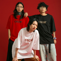 OSCill OG Meta-Year Oscillation Base Letter Printed Beating Bottom Short Sleeve Retro Street Male And Female Couples Loose T-shirt