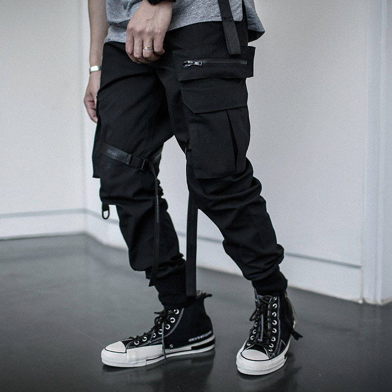 ENSHADOWER secluded multipocket bunches pants male and female boomers black 90% pants high street paratrooper pants