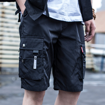 Killwinner Summer Leisure loose 100 lap 50% pants multiple pockets male and female tooling hip hop Hip Hop shorts