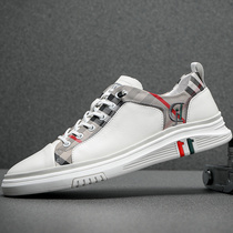 European Station Tide Shoes 2022 New small white shoes Summer Korean version Trend 100 hitch genuine leather casual breathable mens board shoes