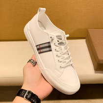 European Station Mens Shoes Light Lavish White Shoes Men Genuine Leather Fashion Denim Wind Summer New 100 Hitch Casual Board Shoes