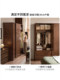Genji Wood Language Solid Wood Wardrobe Modern Minimalist Storage Cabinet Bedroom Oak Walnut Color Wardrobe Home Sliding Door Cabinet