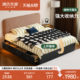 Genji Wood Fabric Bed Modern Minimalist Removable and Washable Floral Fabric Bed Bedroom Storage Box Bed Home Use Soft Backrest Bed